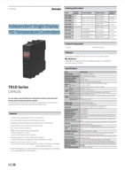 AUTONICS TR1D CATALOG TR1D SERIES: INDEPENDENT SINGLE DISPLAY PID TEMPERATURE CONTROLLERS